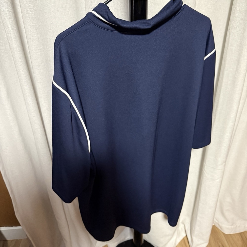 Nike Mens Polo Shirt Dri Fit Performance Golf  Navy Blue White Accent  Size XXL - Picture 2 of 5